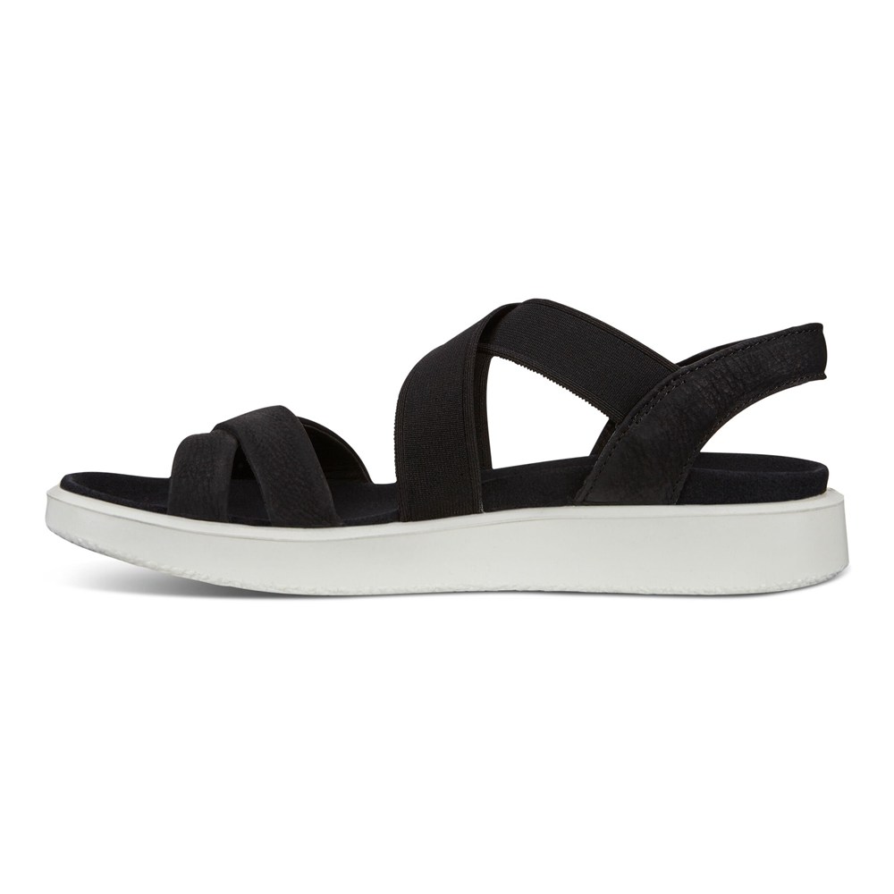 Sandalias Mujer - ECCO Flowt Flat Strappy - Negros - MBE593016